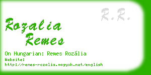 rozalia remes business card